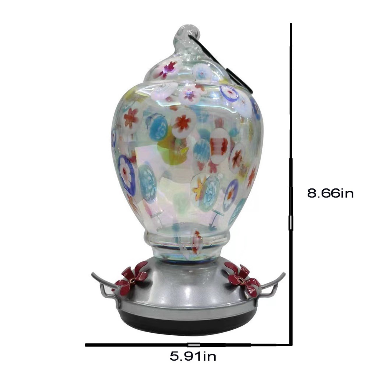 slide 5 of 5, Style Selections Glass Hanging Nectar Bird feeder - 27-oz, 1 ct