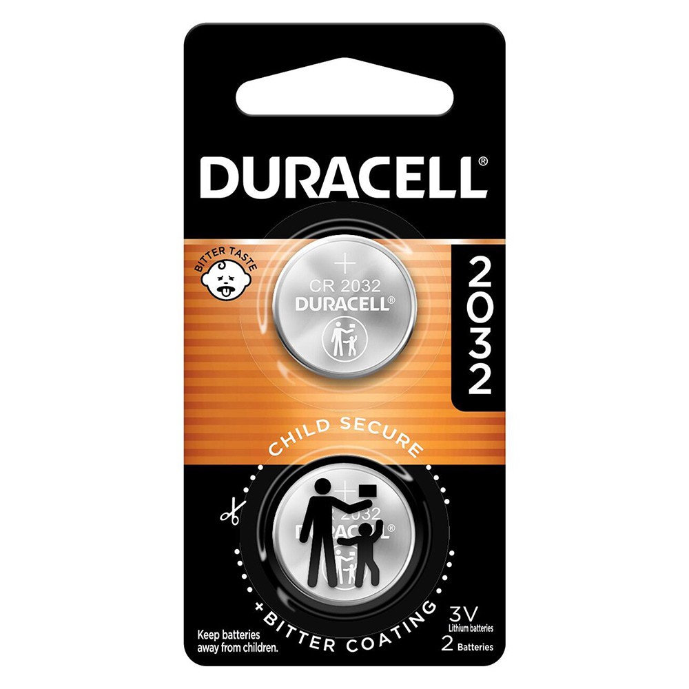 slide 1 of 6, Duracell Lithium Coin with bitter coating 2032 Lithium CR2032 Coin Batteries 2 -Pack, 1 ct