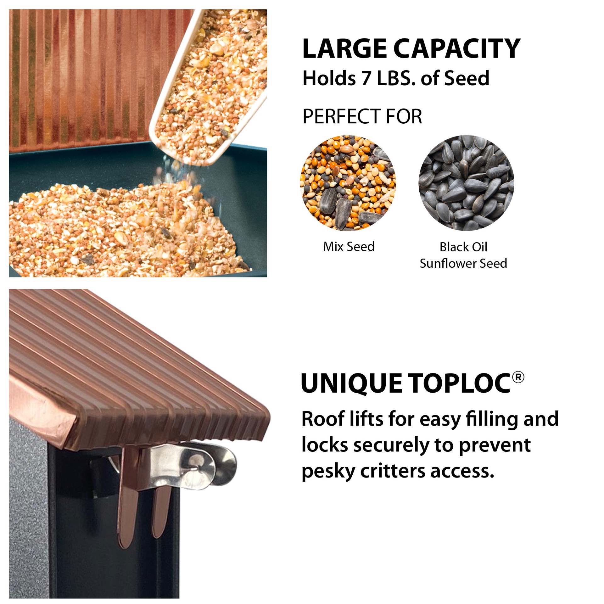 slide 2 of 6, National Audubon Society Steel Hanging Squirrel-Resistant Hopper Bird feeder - 7-lb, 1 ct
