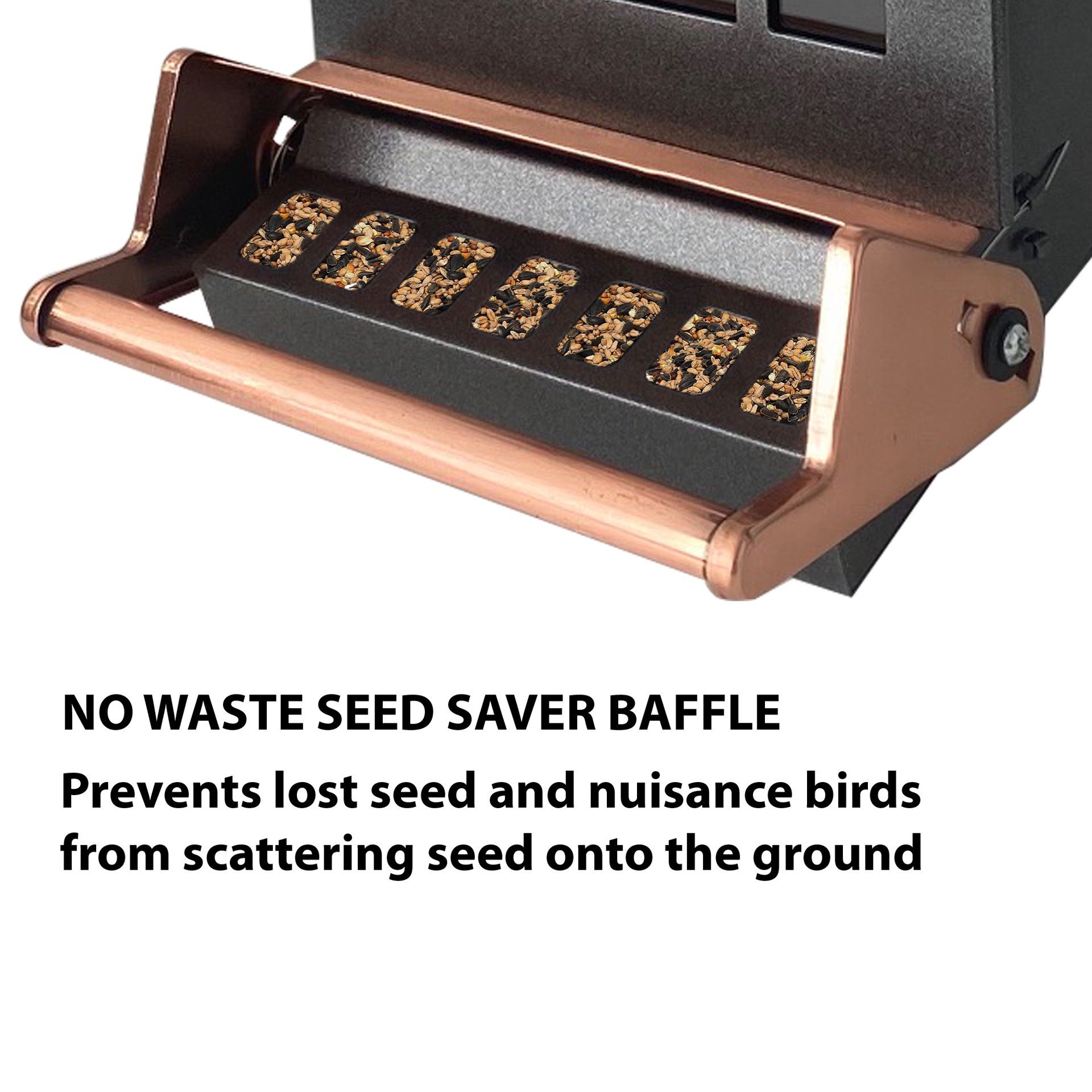 slide 3 of 6, National Audubon Society Steel Hanging Squirrel-Resistant Hopper Bird feeder - 7-lb, 1 ct