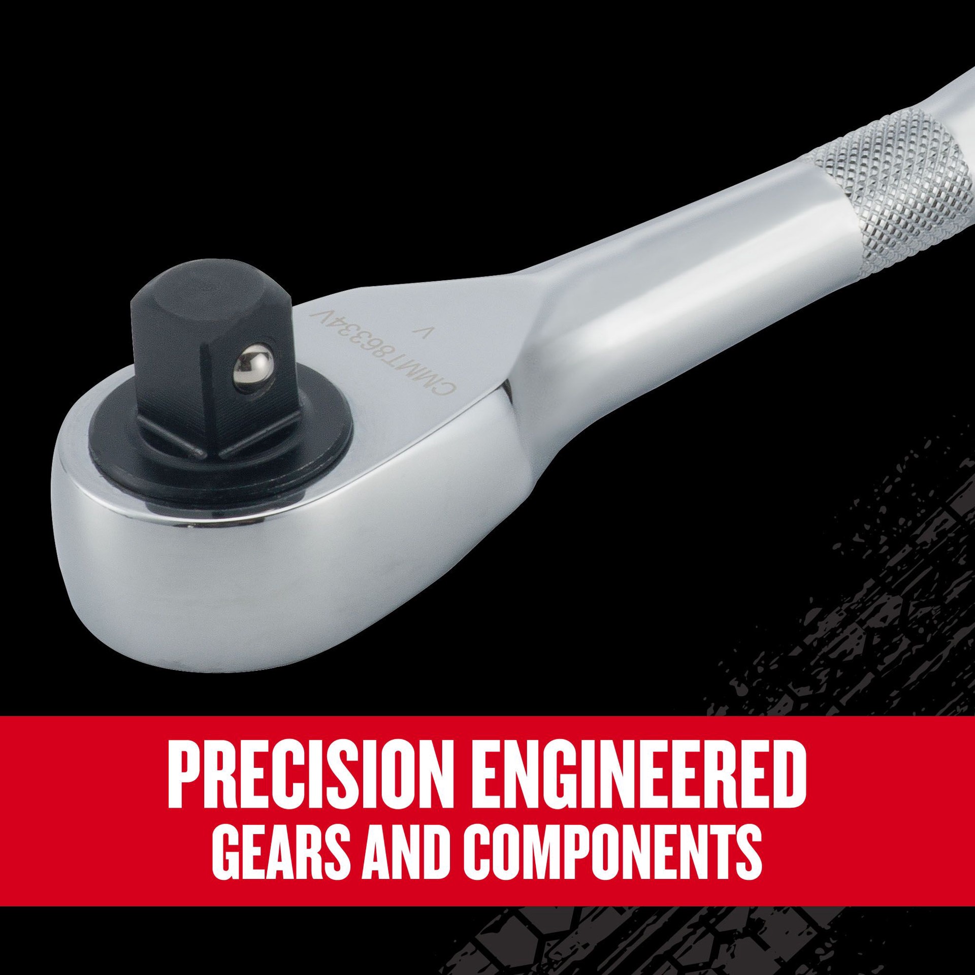 slide 3 of 6, CRAFTSMAN V-Series 96 -Tooth 1/2-in Drive Comfort grip Handle Ratchet, 1 ct