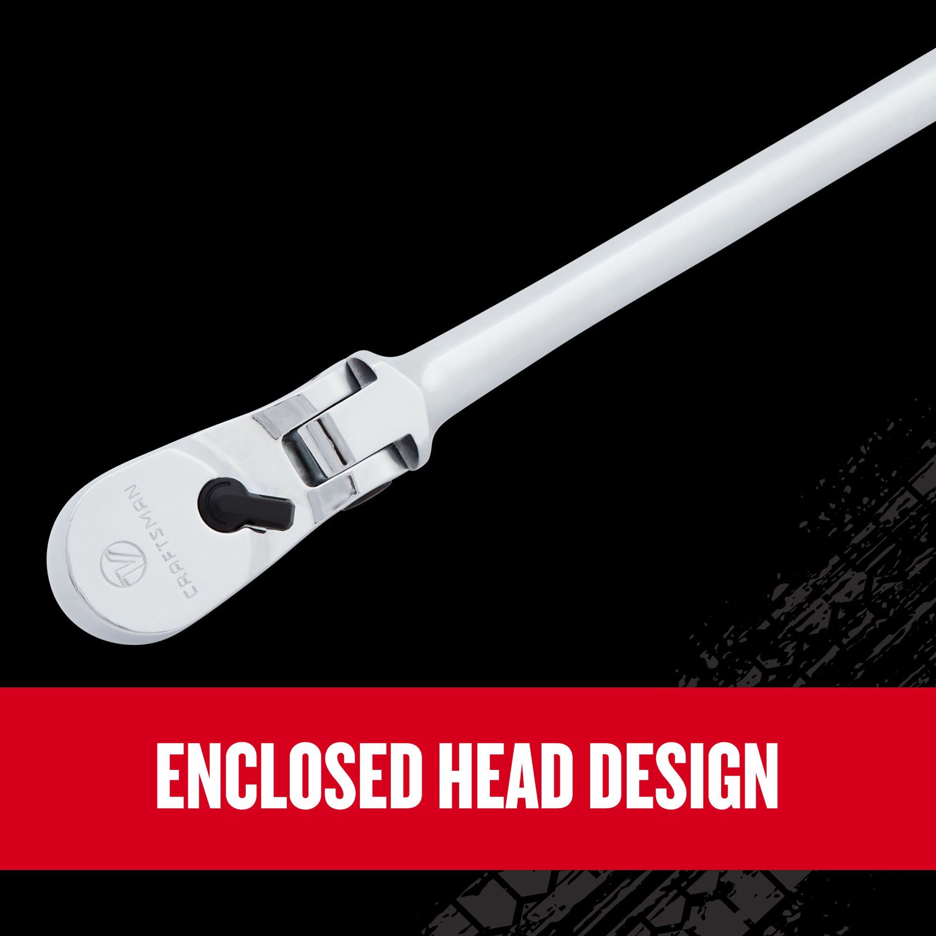 slide 3 of 6, CRAFTSMAN V-Series 96 -Tooth 3/8-in Drive Comfort grip Handle Flexible Head Ratchet, 1 ct