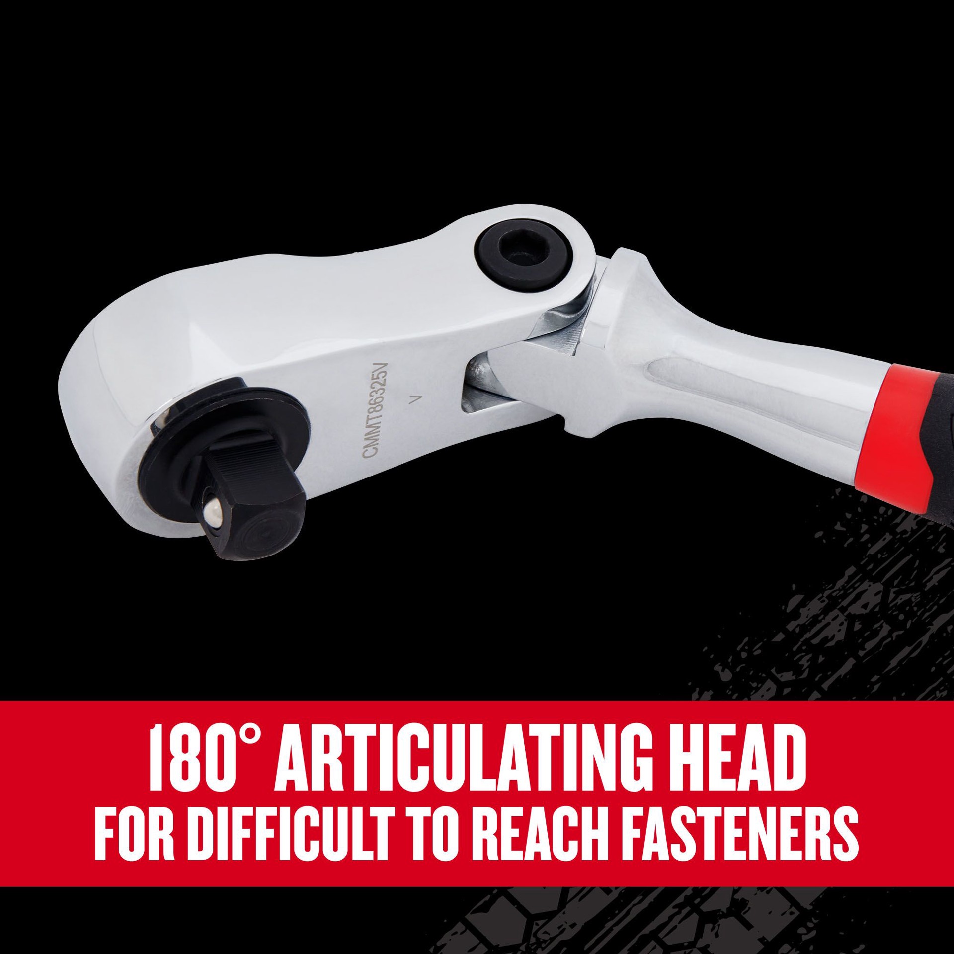 slide 2 of 6, CRAFTSMAN V-Series 96 -Tooth 3/8-in Drive Comfort grip Handle Flexible Head Ratchet, 1 ct