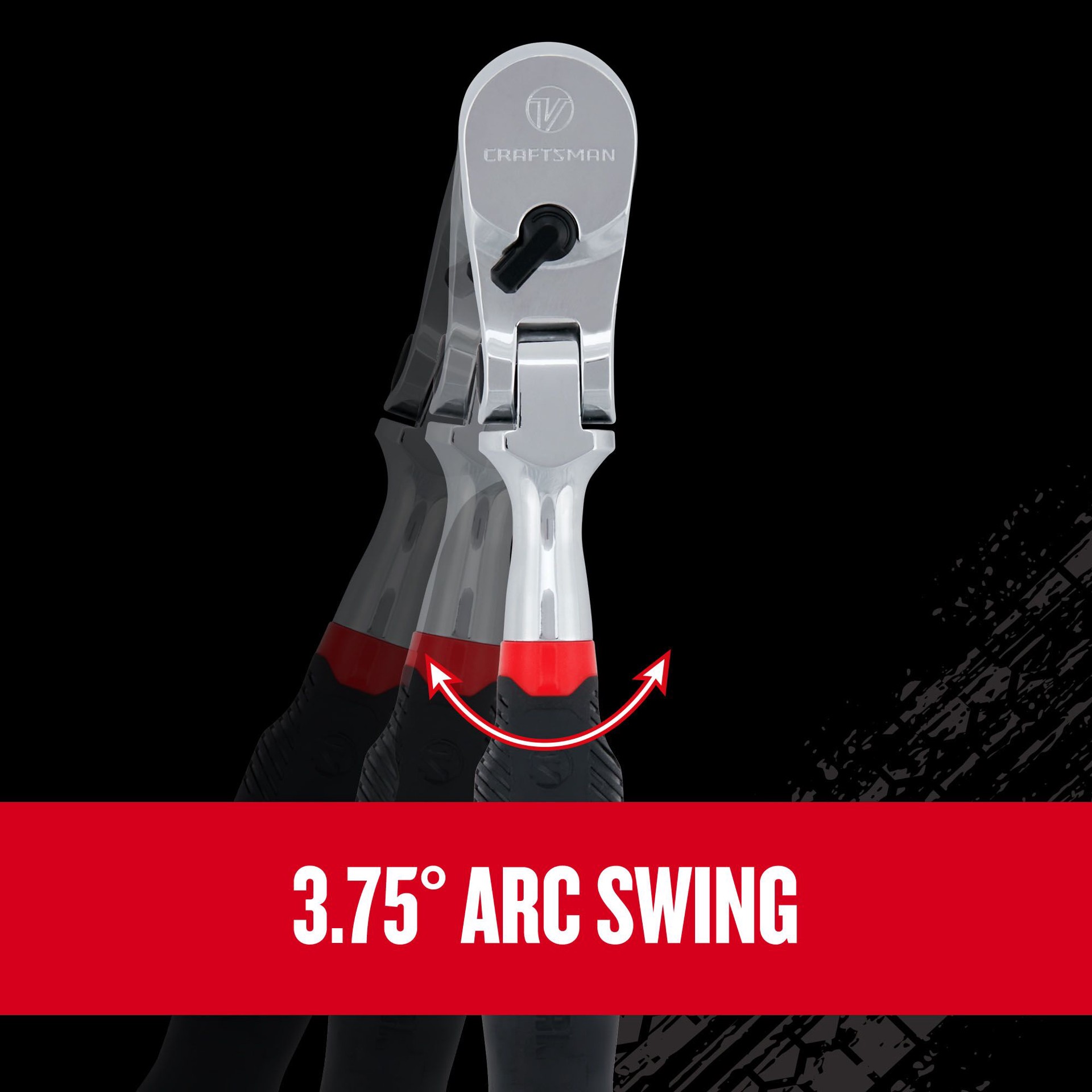 slide 4 of 6, CRAFTSMAN V-Series 96 -Tooth 3/8-in Drive Comfort grip Handle Flexible Head Ratchet, 1 ct