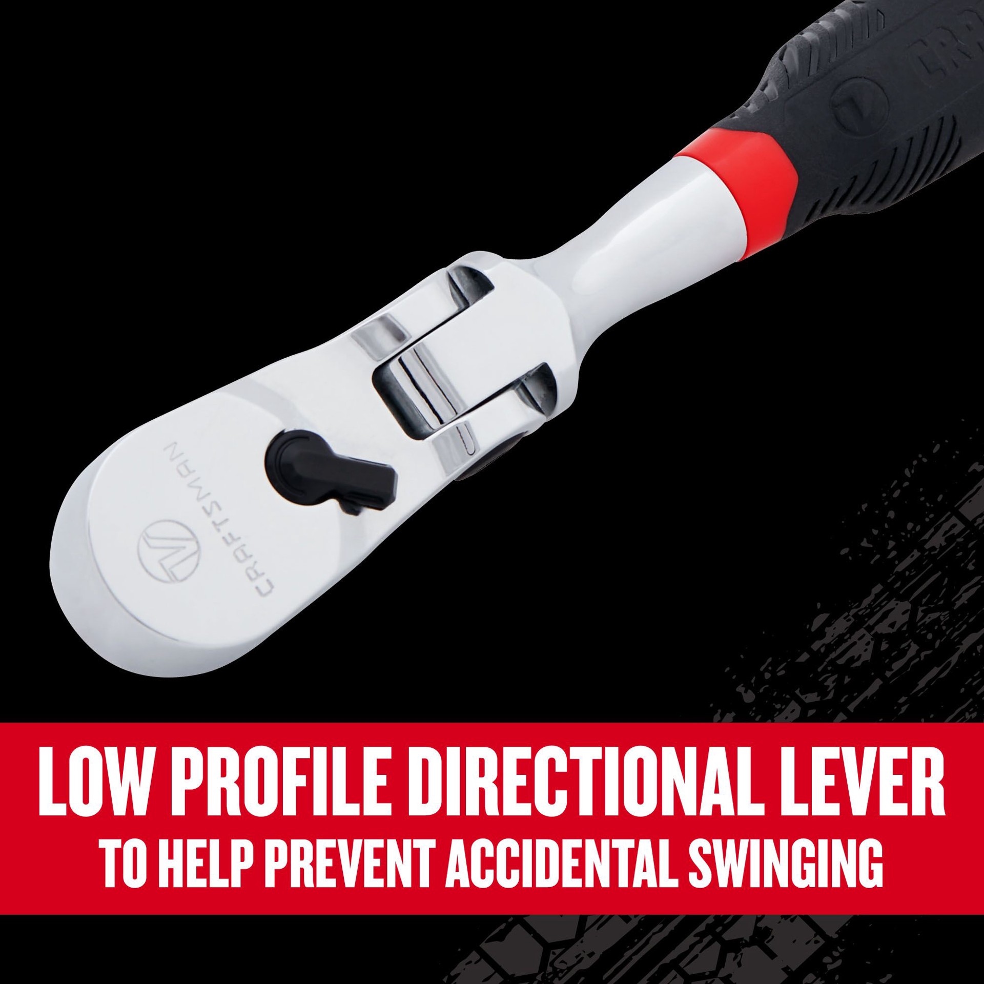 slide 5 of 6, CRAFTSMAN V-Series 96 -Tooth 3/8-in Drive Comfort grip Handle Flexible Head Ratchet, 1 ct