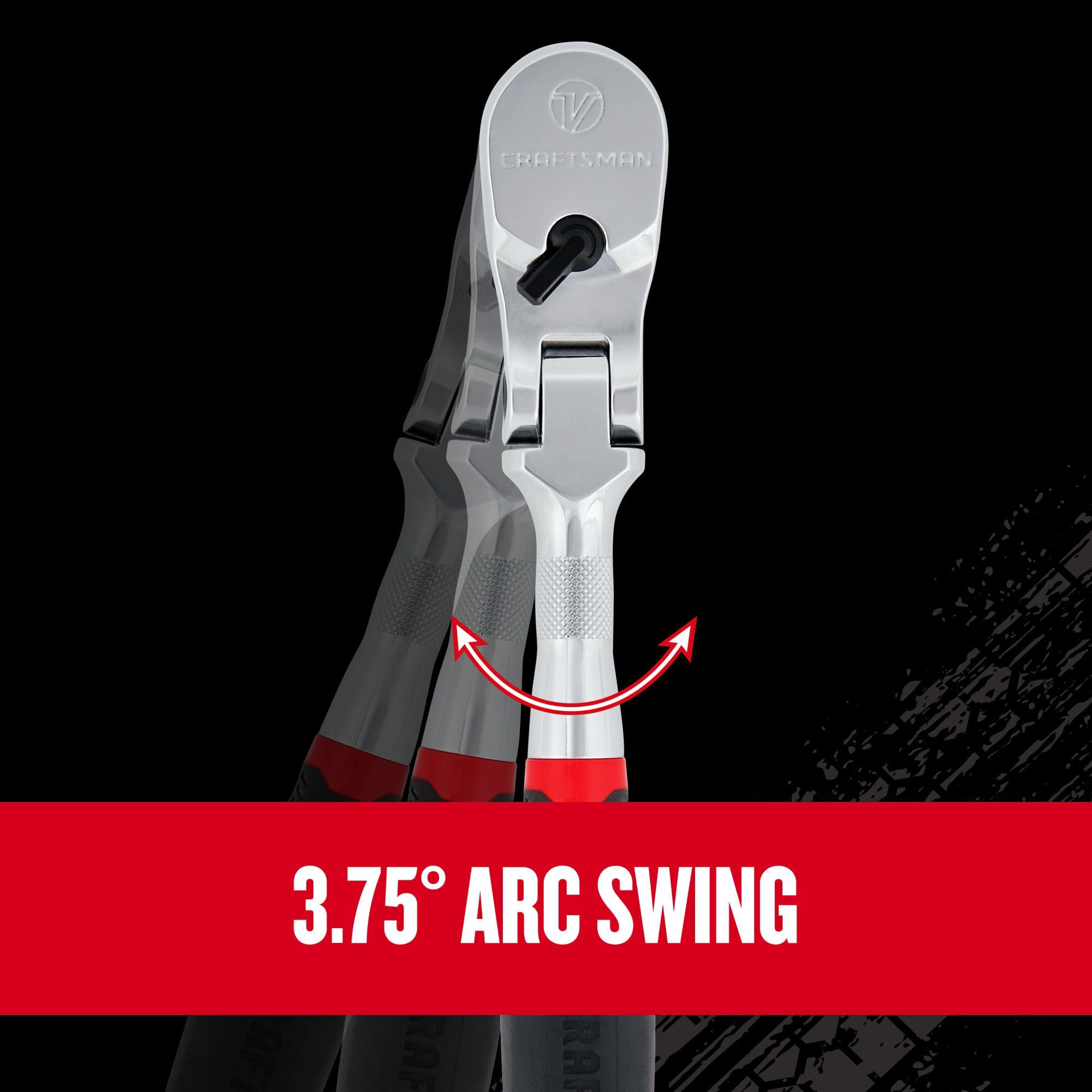 slide 4 of 6, CRAFTSMAN V-Series 96 -Tooth 1/2-in Drive Comfort grip Handle Flexible Head Ratchet, 1 ct