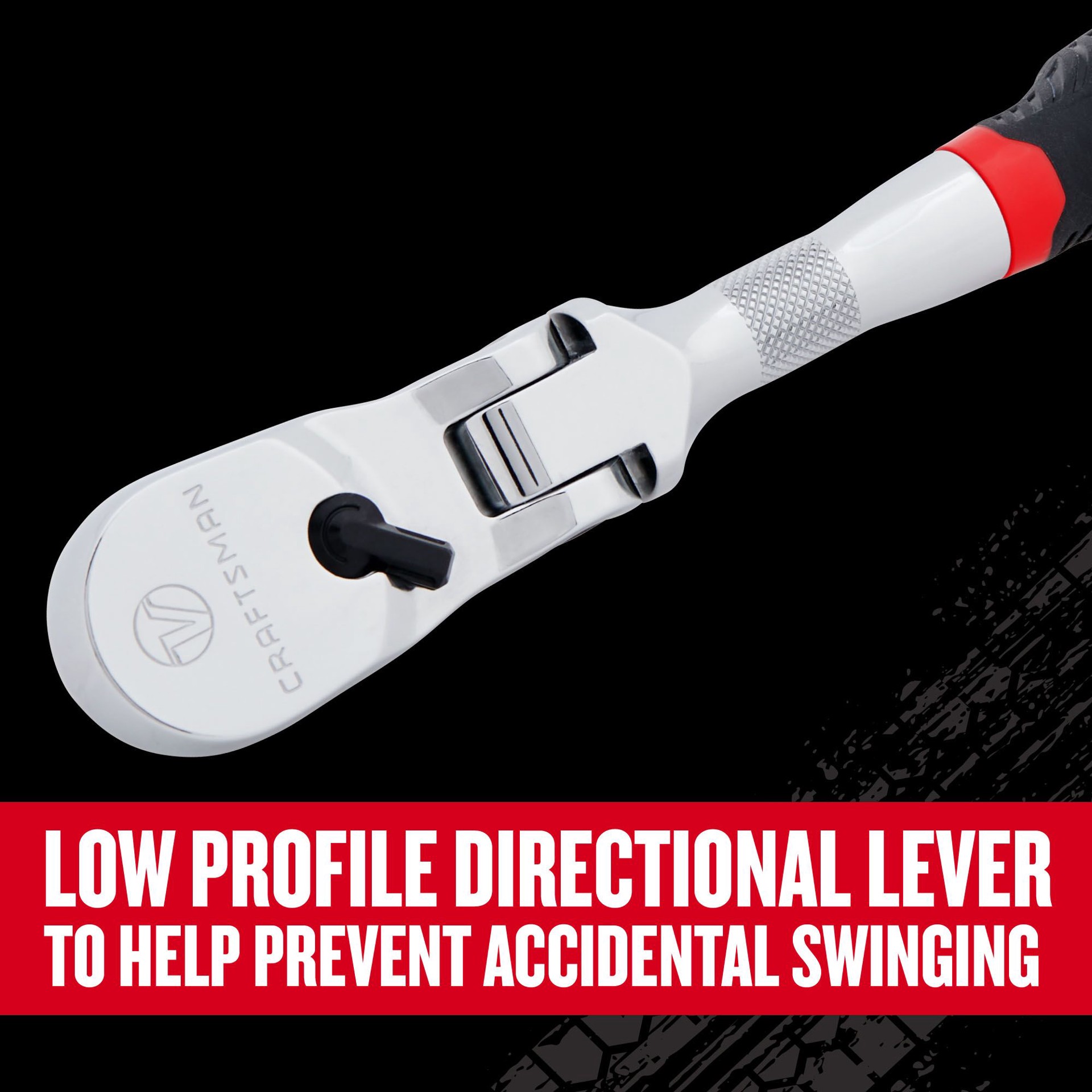 slide 5 of 6, CRAFTSMAN V-Series 96 -Tooth 1/2-in Drive Comfort grip Handle Flexible Head Ratchet, 1 ct