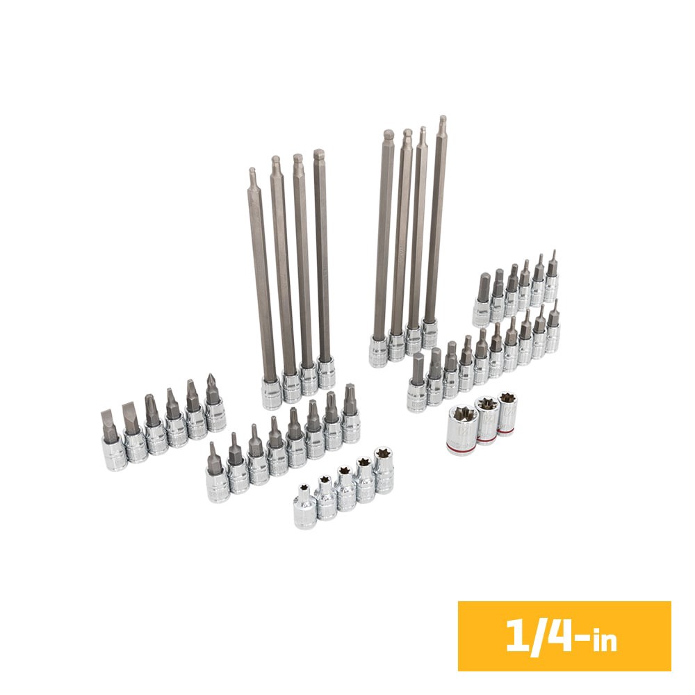 slide 6 of 6, Kobalt 153 -Piece 1/2-in 3/8-in 1/4-in Drive Set Hex/Phillips/Slotted/Square/Torx/TR Torx Bit Driver Socket Set, 1 ct