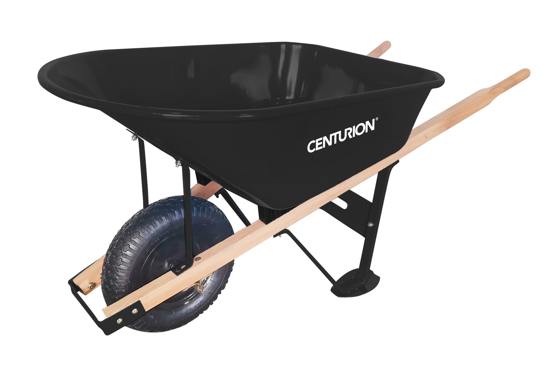 slide 3 of 6, Centurion 6-cu ft 1 Wheel Steel Push Wheelbarrow, 1 ct