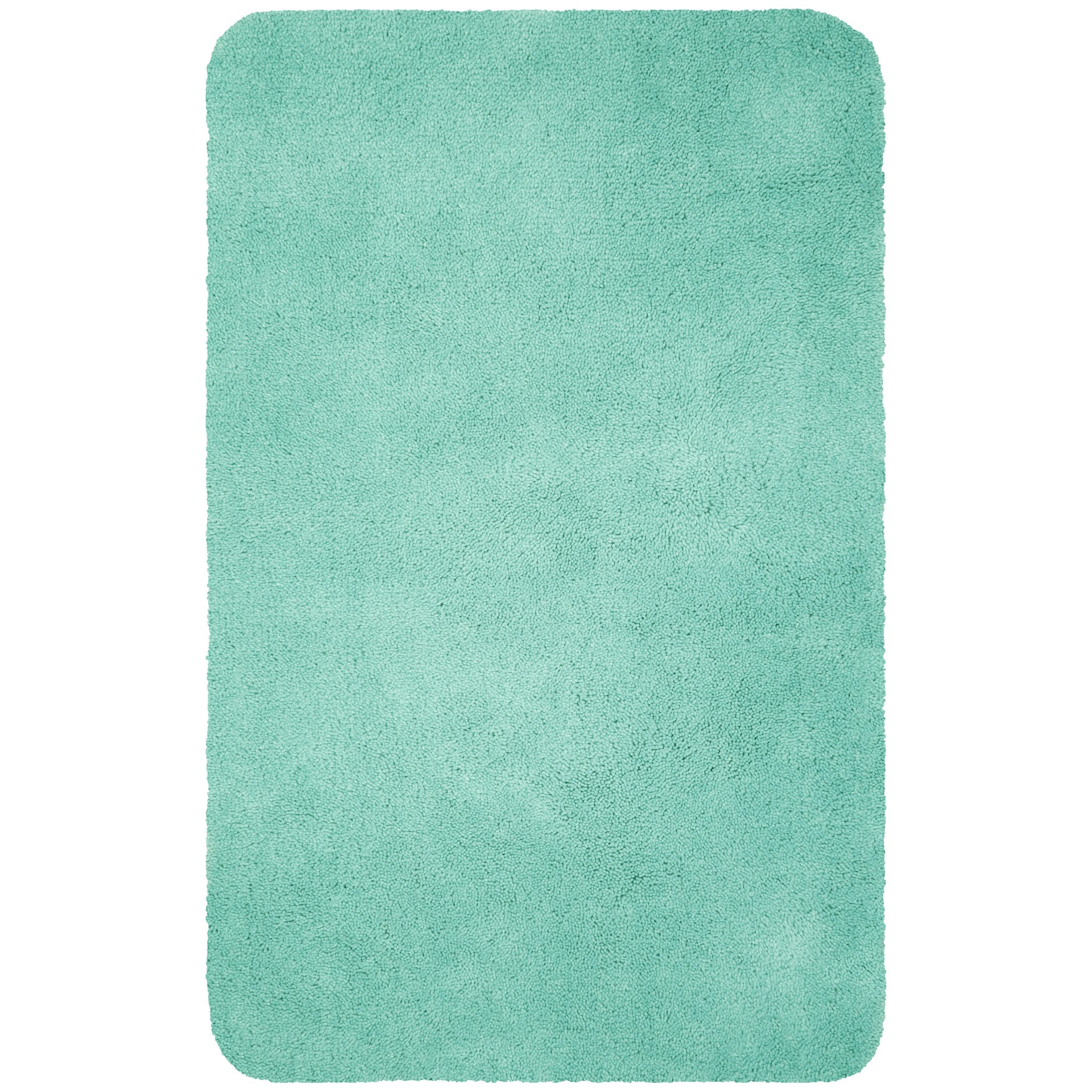 slide 3 of 6, allen + roth 24-in x 40-in Nile Blue Polyester Bath rug, 1 ct