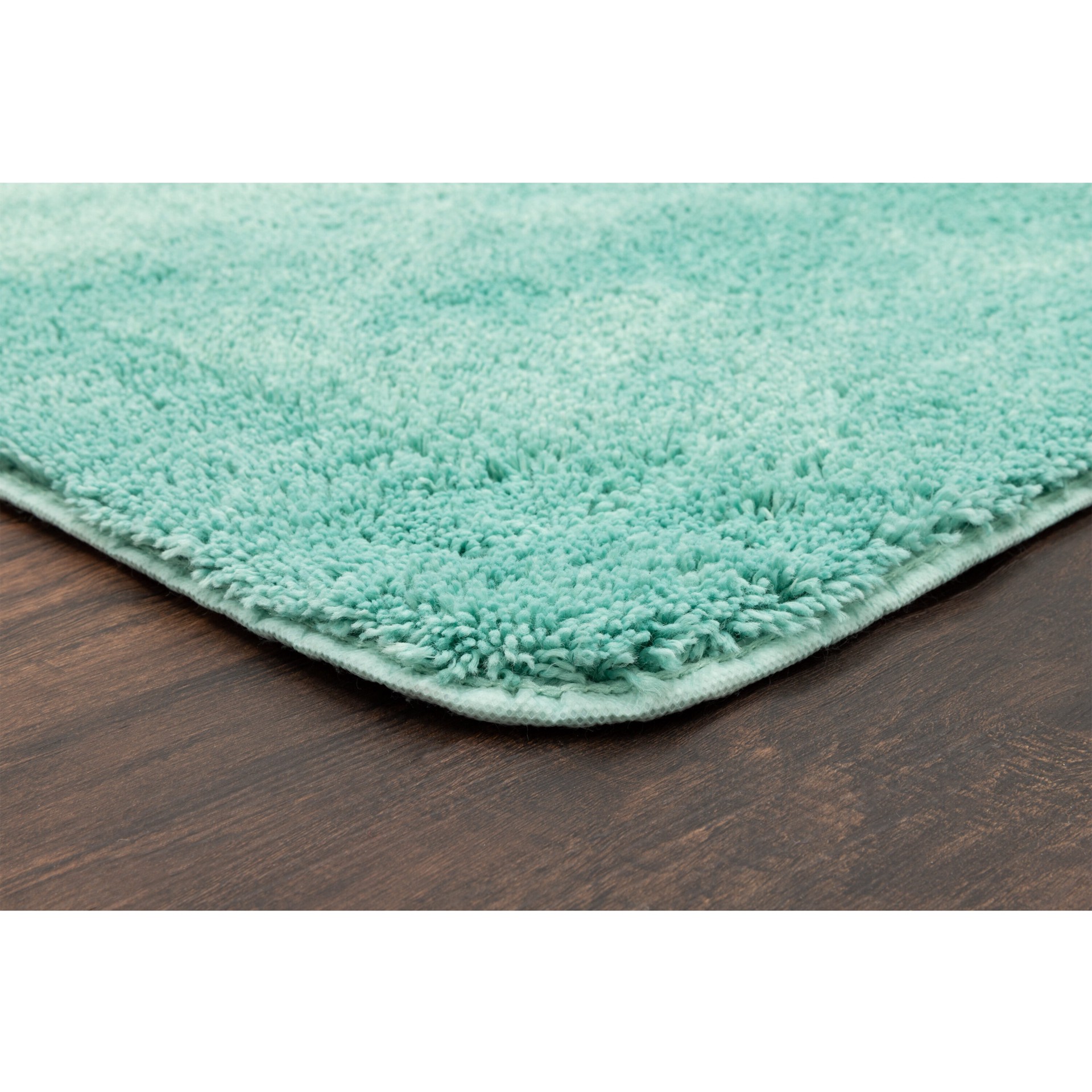 slide 4 of 6, allen + roth 24-in x 40-in Nile Blue Polyester Bath rug, 1 ct