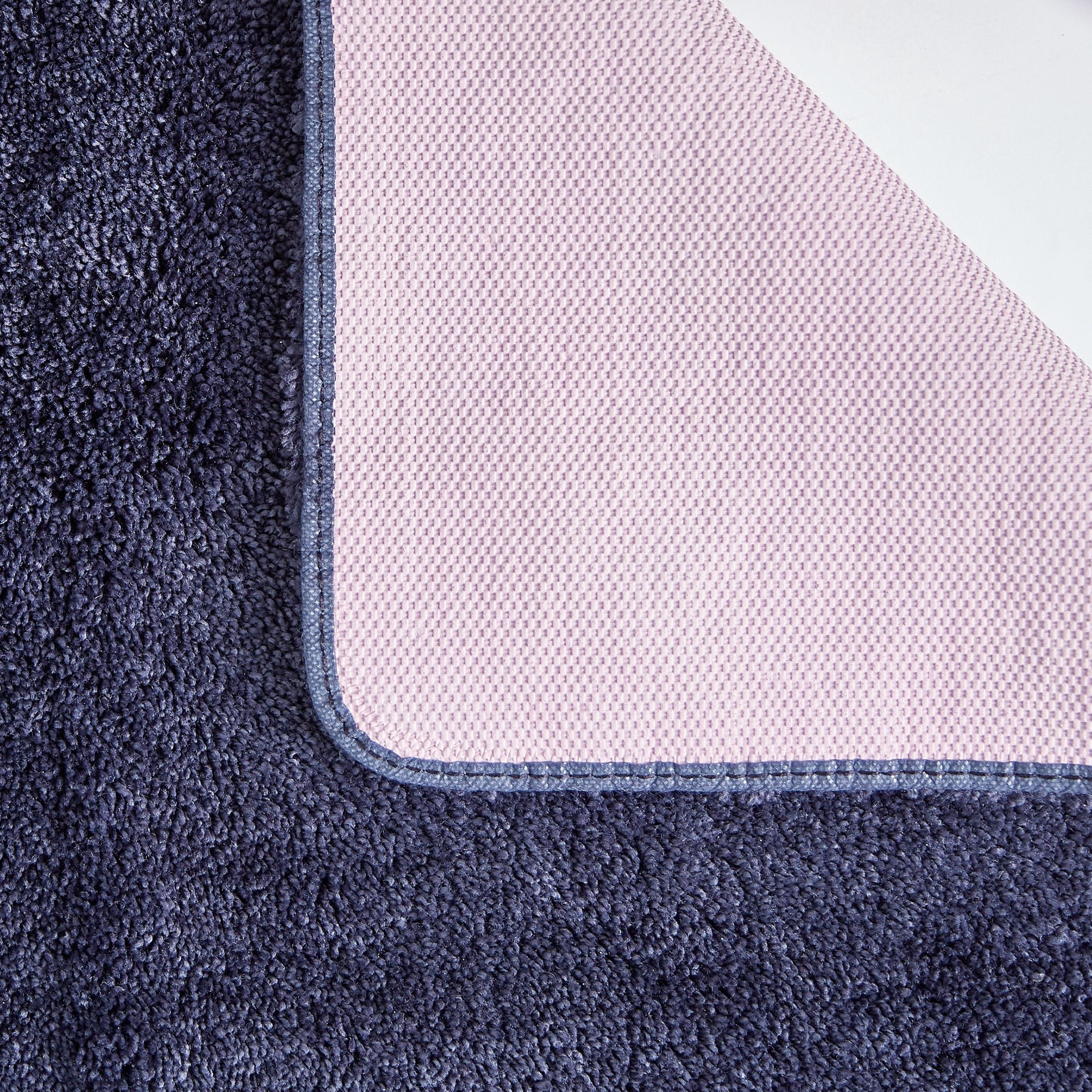 slide 2 of 6, allen + roth 24-in x 40-in Navy Polyester Bath rug, 1 ct