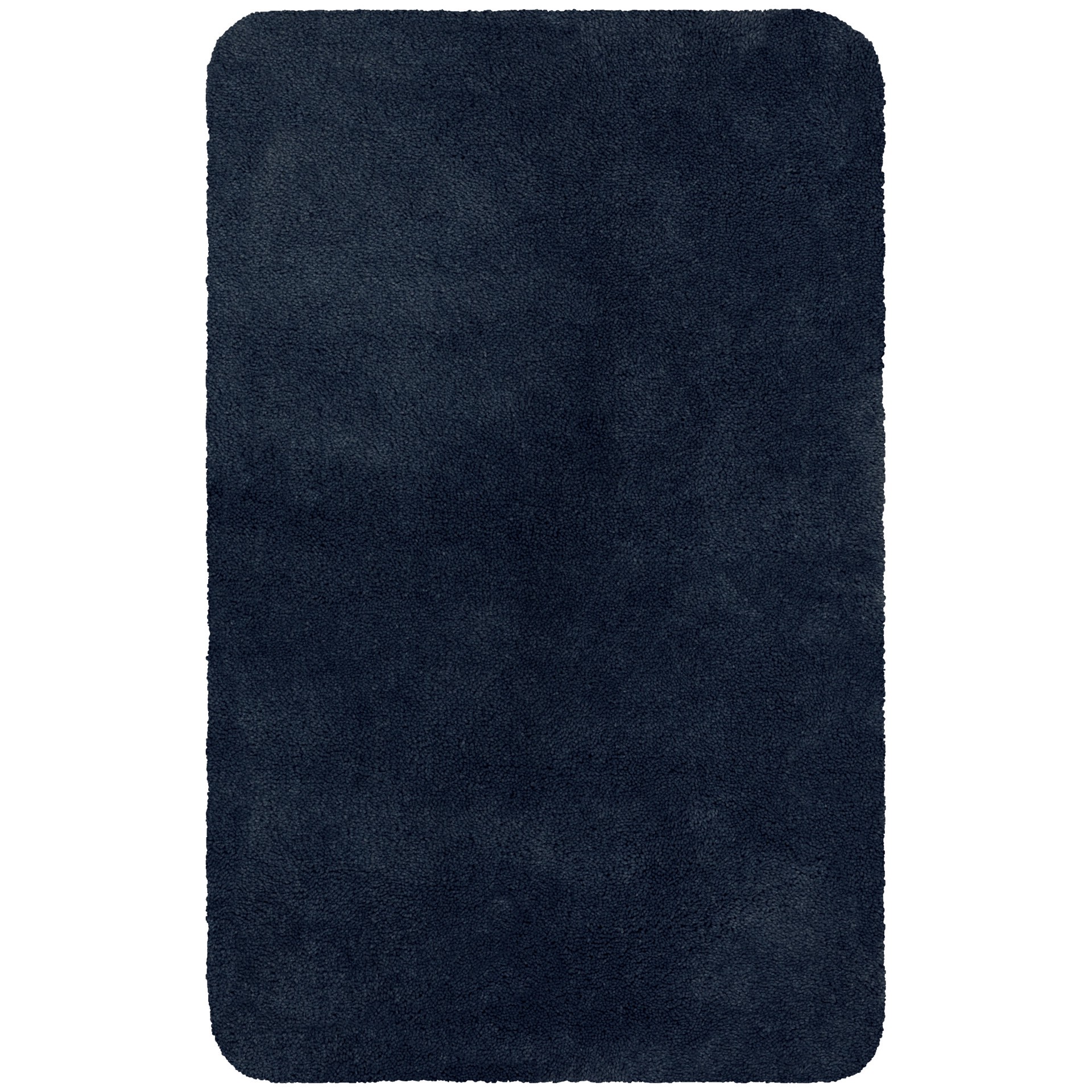 slide 3 of 6, allen + roth 24-in x 40-in Navy Polyester Bath rug, 1 ct