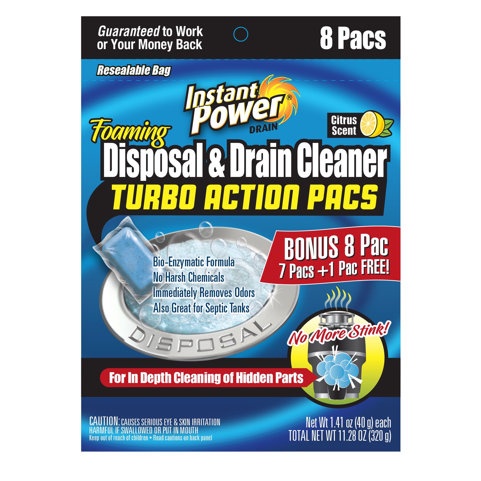 slide 3 of 6, Instant Power 4-Pack 5.6-oz Drain Cleaner Drop-In Tablet, 1 ct
