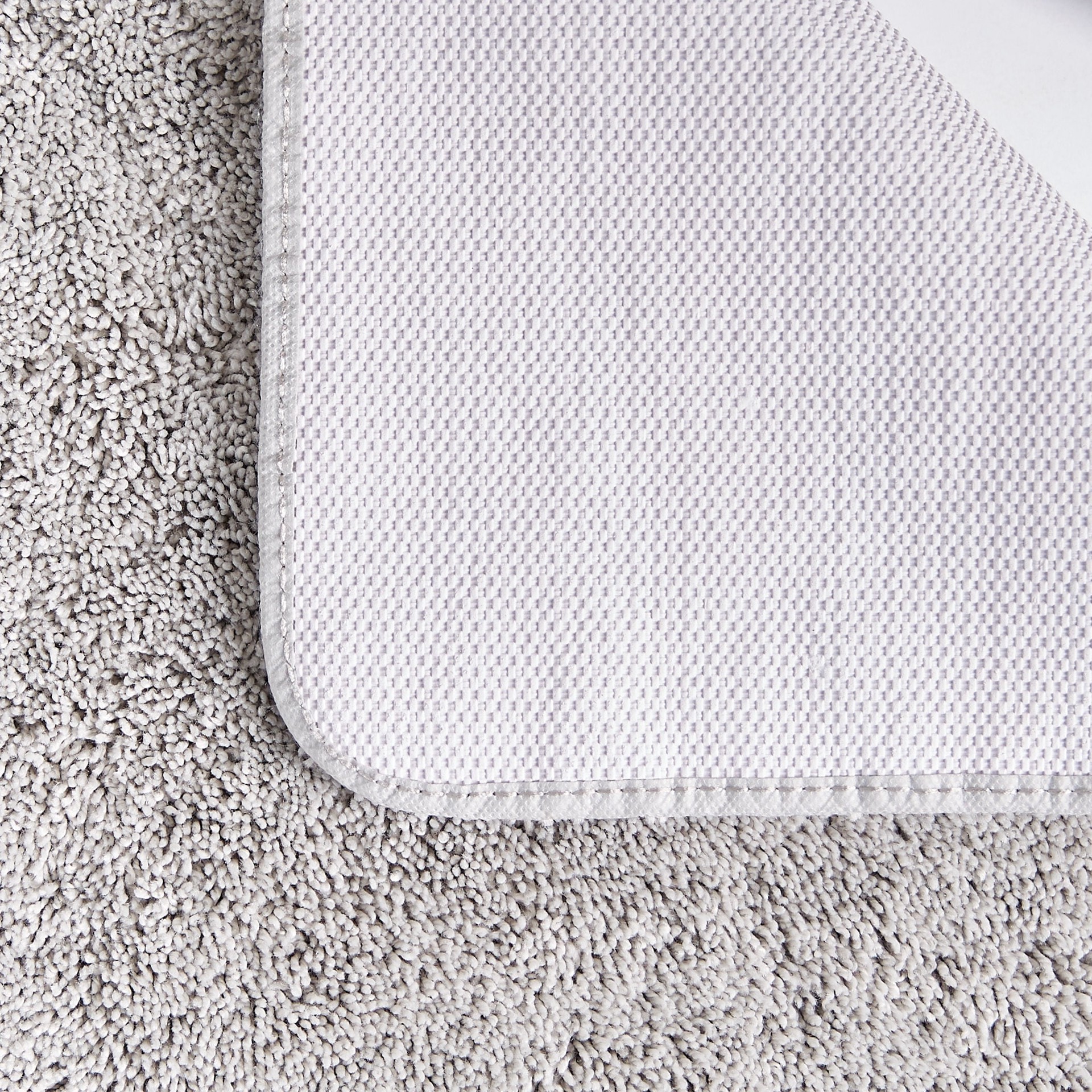 slide 2 of 6, allen + roth 24-in x 40-in Silver Polyester Bath rug, 1 ct