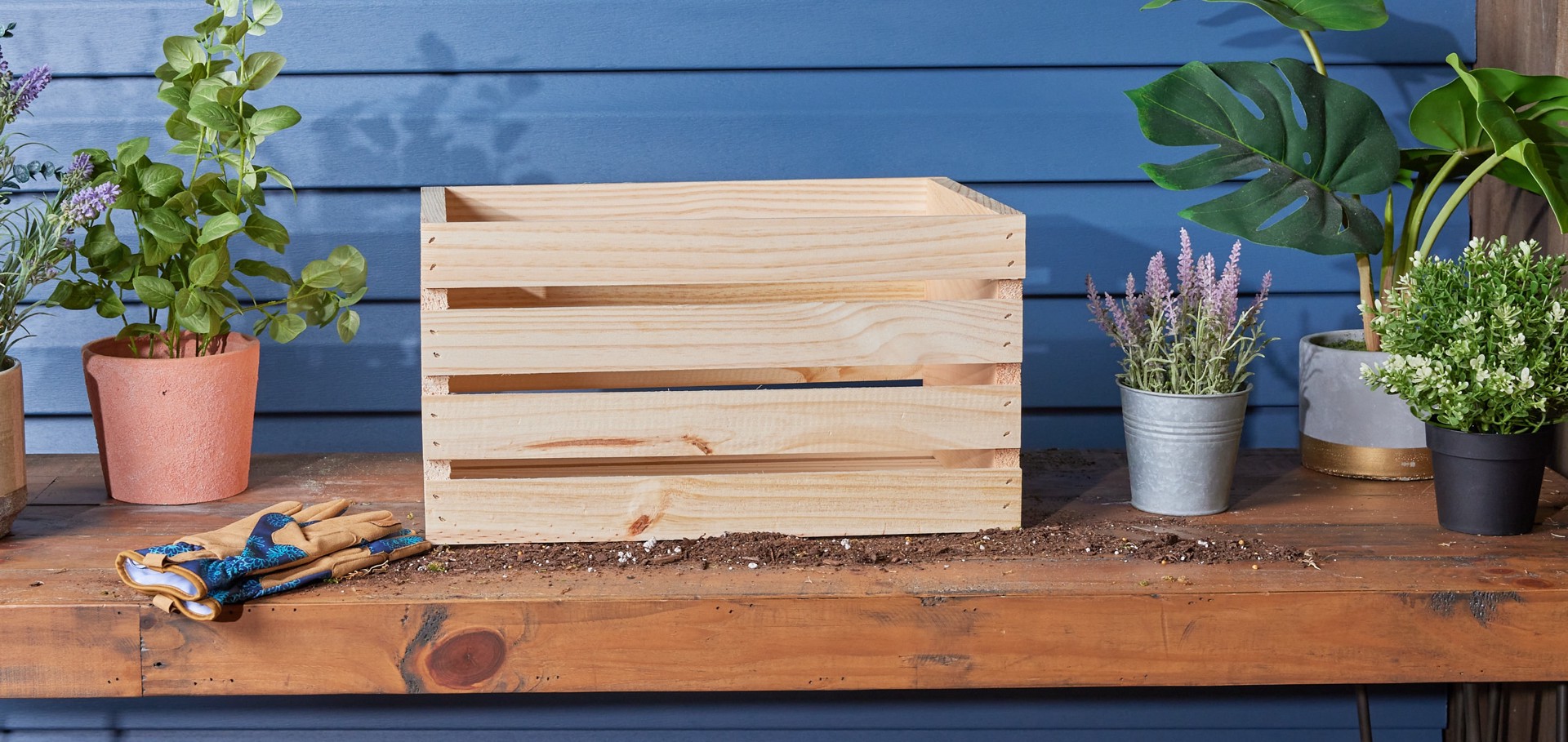 slide 4 of 6, Style Selections Pine Wood Crates Large Unfinished Wood Stackable Milk crate, 1 ct