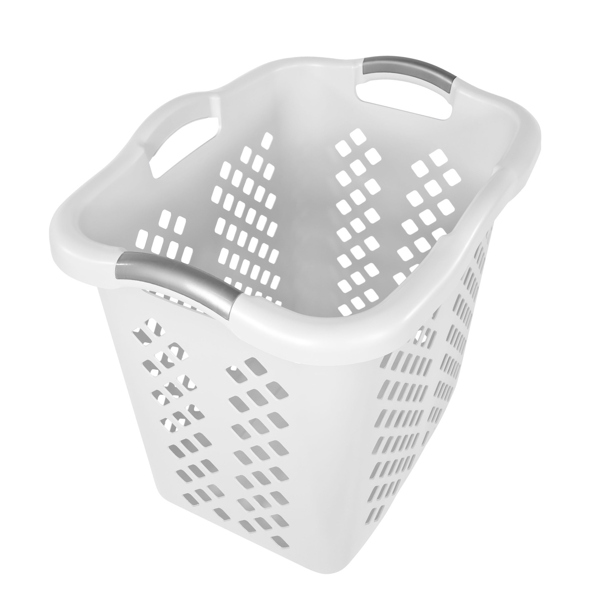 slide 3 of 4, Home Logic 2-Bushel White Plastic Laundry Basket, 1 ct