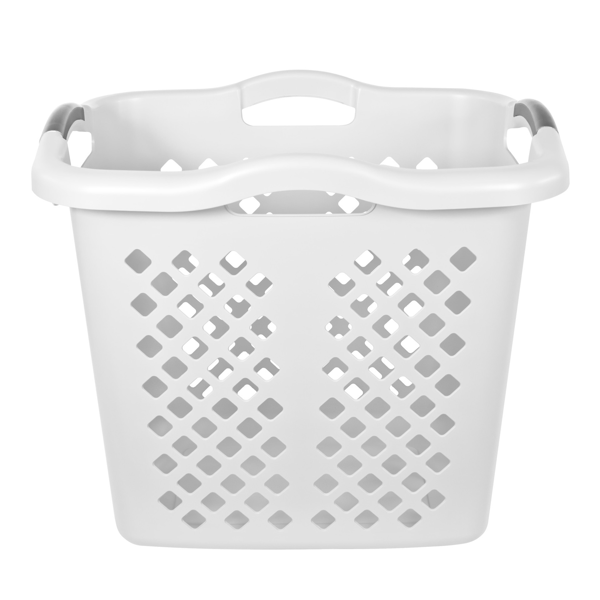 slide 4 of 4, Home Logic 2-Bushel White Plastic Laundry Basket, 1 ct