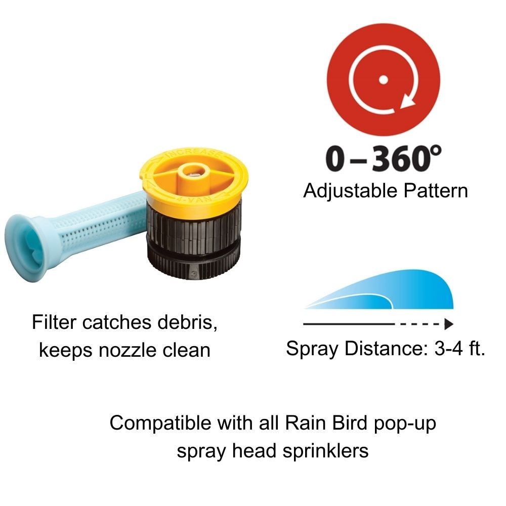slide 2 of 6, Rain Bird 4-ft Adjustable Spray head nozzle, 1 ct
