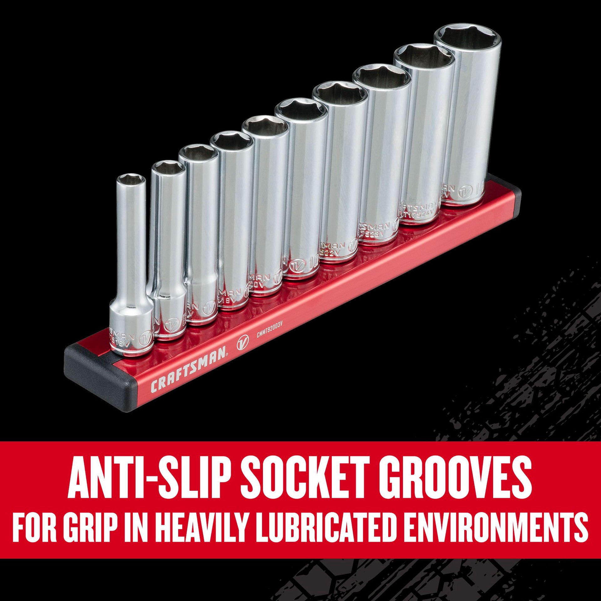 slide 4 of 6, CRAFTSMAN V-Series 1/4-in Drive Metric Deep Socket Set 10 -Pieces, 1 ct