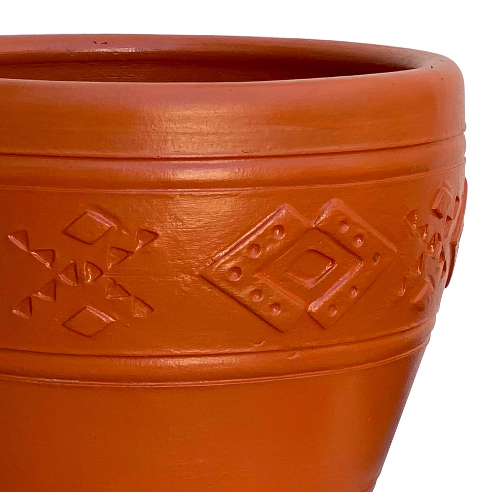 slide 2 of 5, Style Selections 13.5-in W x 10.25-in H Terracotta Clay Indoor/Outdoor Planter, 1 ct