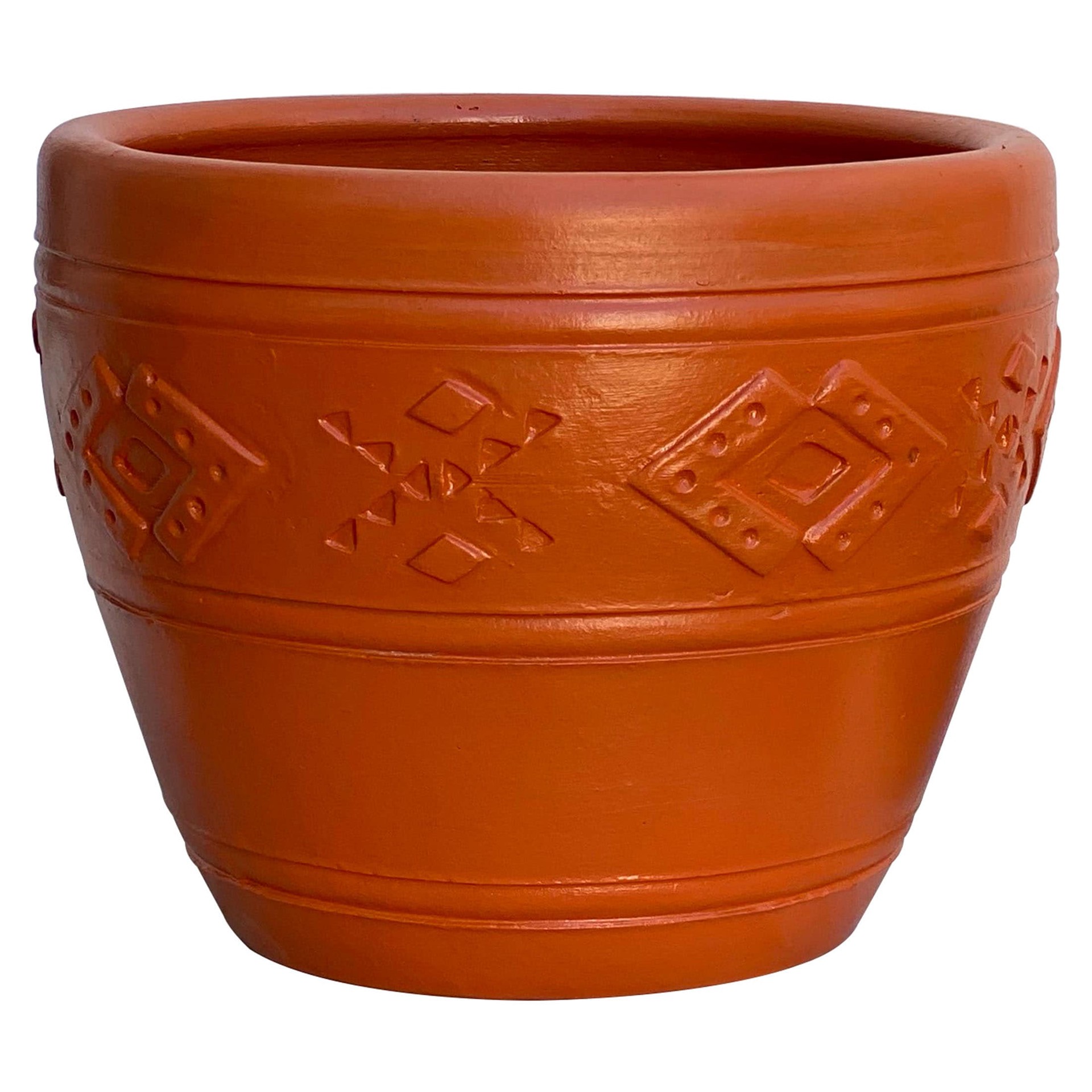 slide 1 of 5, Style Selections 13.5-in W x 10.25-in H Terracotta Clay Indoor/Outdoor Planter, 1 ct