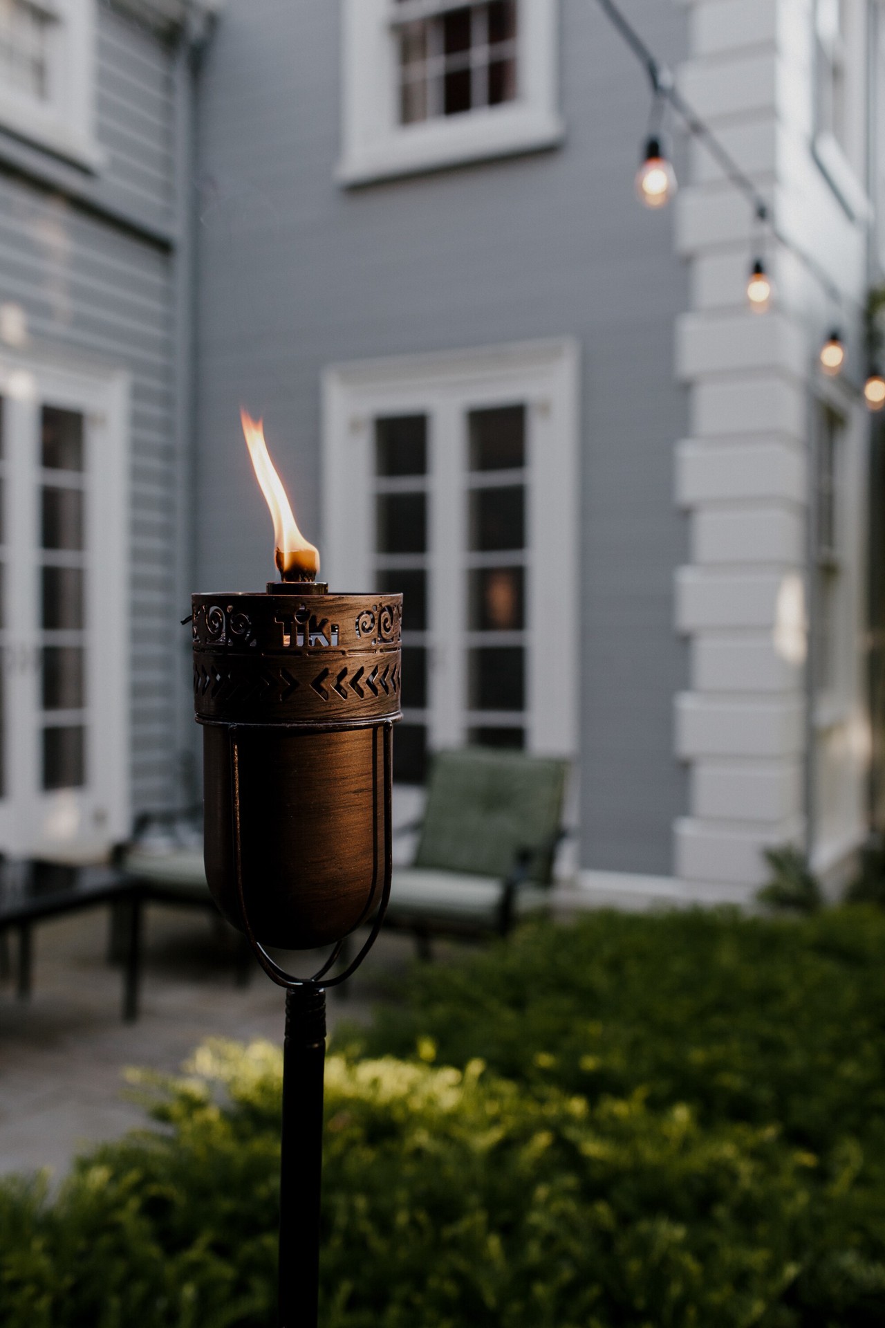 slide 4 of 6, TIKI Fire Island Inches Copper Copper Citronella Garden torch, 1 ct