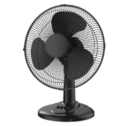 Utilitech 12-in Indoor Oscillating Desk Fan, in Black