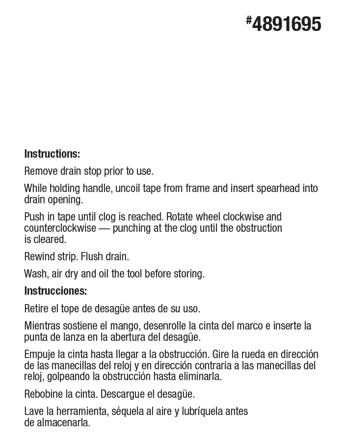 slide 3 of 4, Kobalt 1/2-in x 40-ft High carbon wire Hand auger for Drain, 1 ct