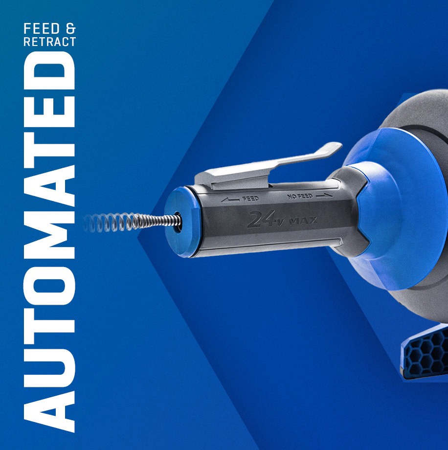 slide 3 of 6, Kobalt 24-Volt 5/16-in dia x 35-ft L Galvanized wire 4 Ah Cordless Machine Augers (Charger Included), 1 ct