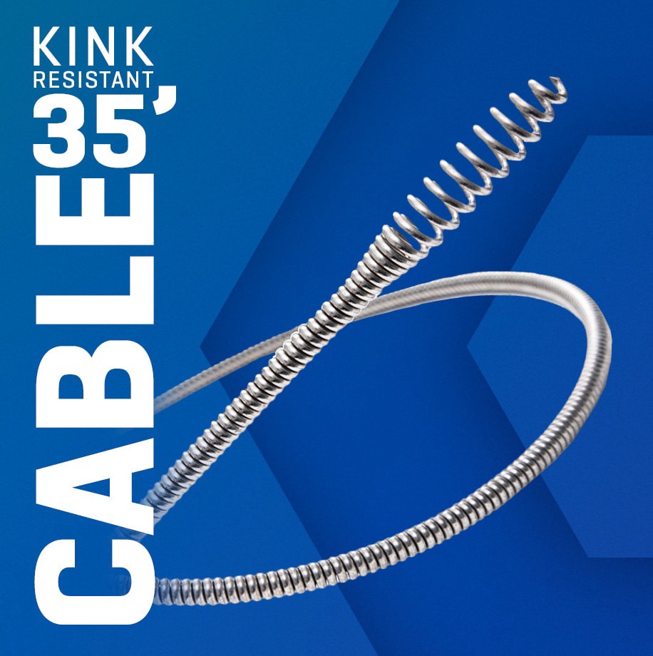 slide 4 of 6, Kobalt 24-Volt 5/16-in dia x 35-ft L Galvanized wire 4 Ah Cordless Machine Augers (Charger Included), 1 ct