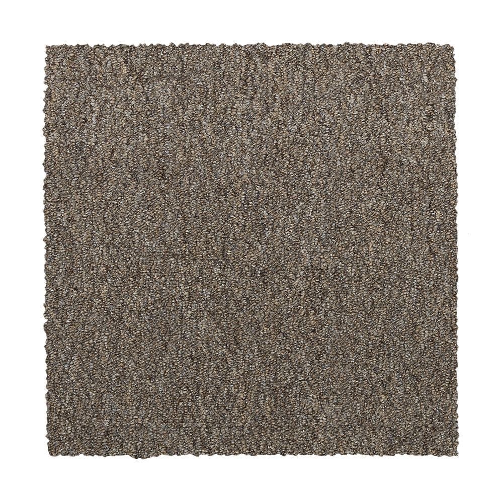 slide 1 of 6, Mohawk (Sample) 8-in x 8-in Docile Domain Slate Brown 16-oz sq yard Solution-dyed polyester Pattern Indoor Carpet, 1 ct