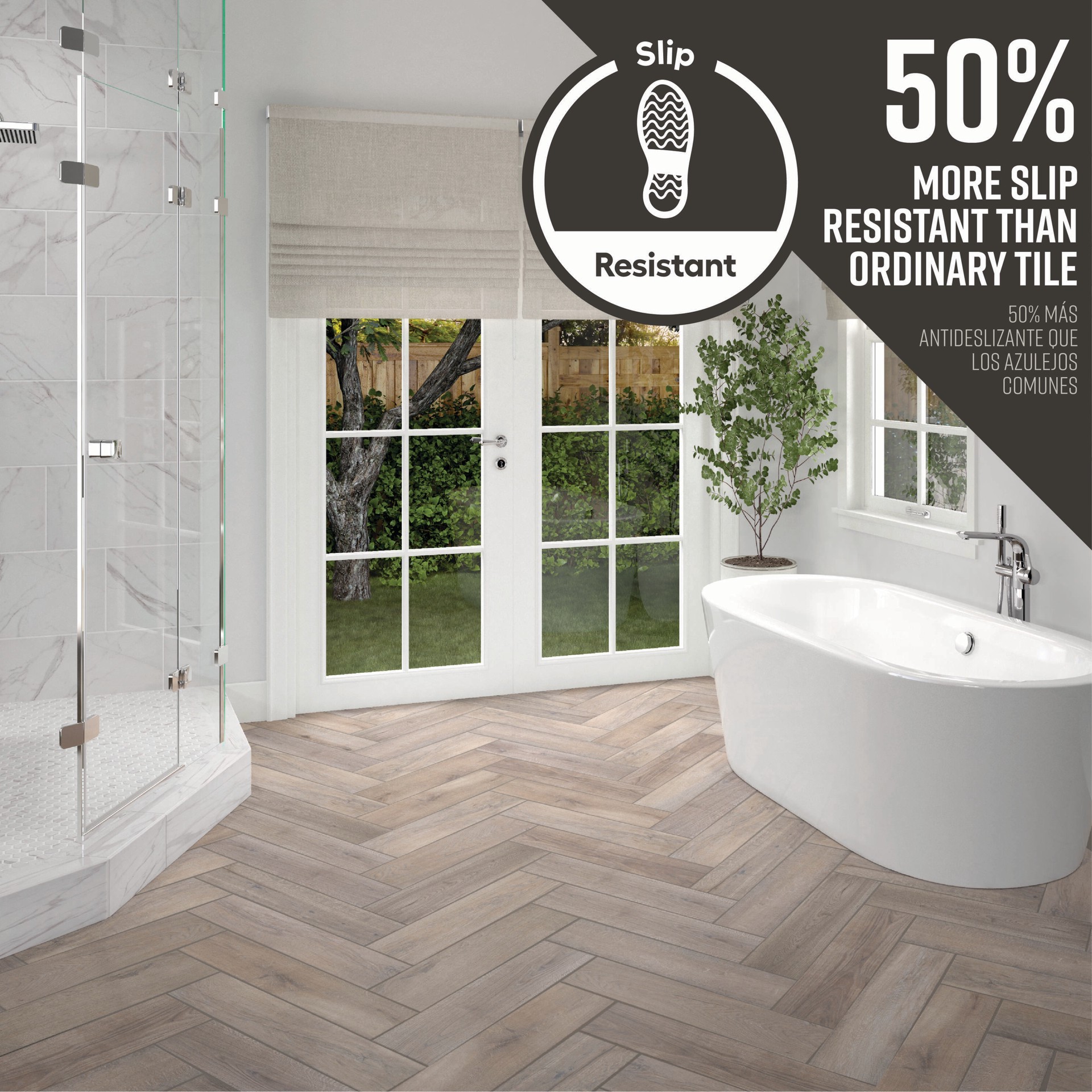 slide 4 of 6, STAINMASTER Ferndale Oak 6-in x 24-in Matte Porcelain Wood Look Floor and Wall Tile ( 1.0-sq ft Piece ), 1 ct