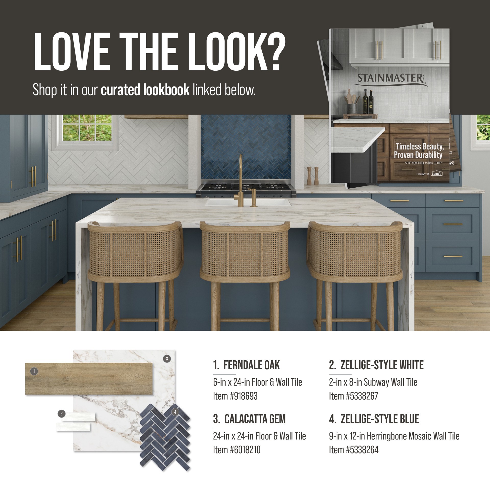 slide 6 of 6, STAINMASTER Ferndale Oak 6-in x 24-in Matte Porcelain Wood Look Floor and Wall Tile ( 1.0-sq ft Piece ), 1 ct