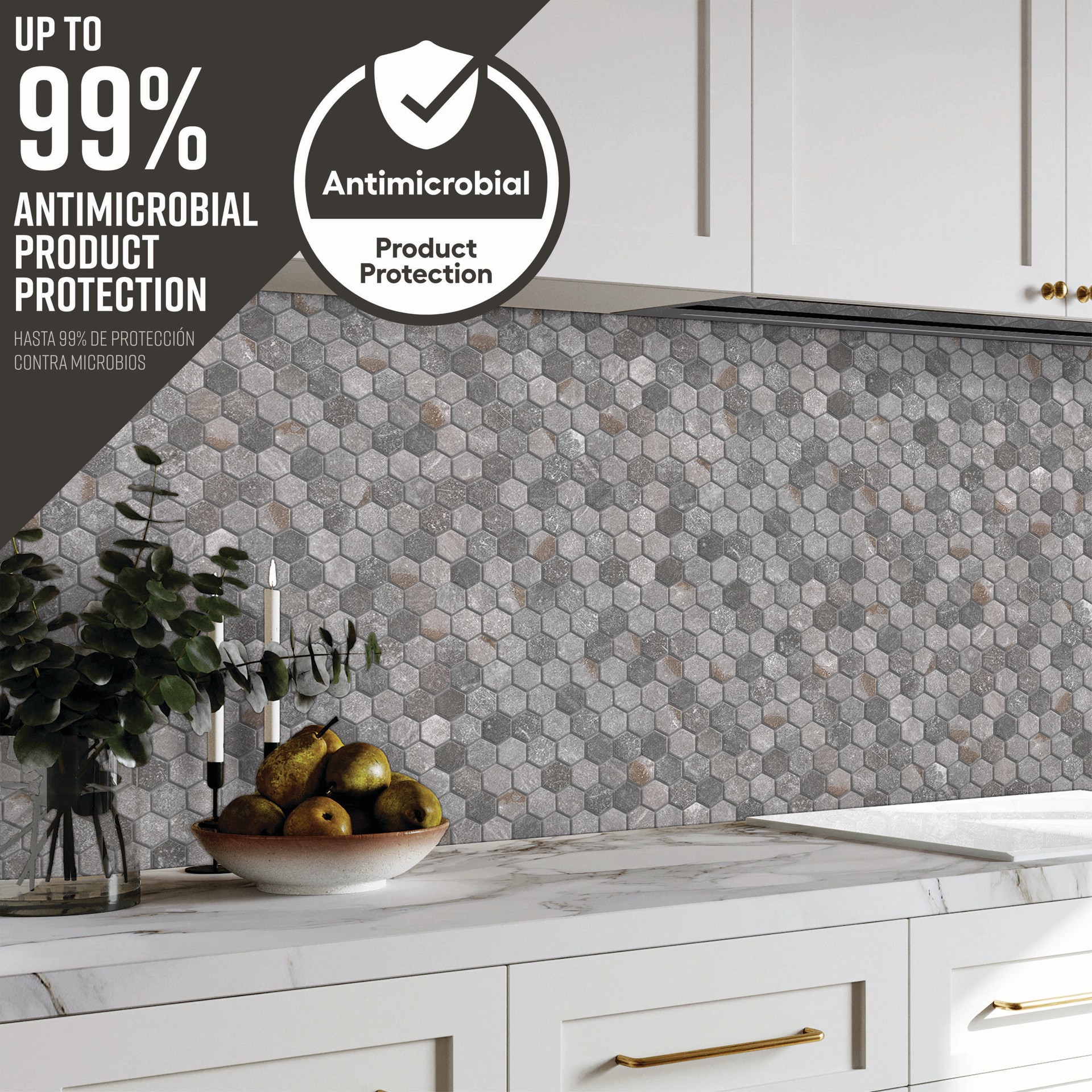 slide 3 of 6, STAINMASTER Harbor Gray 12-in x 24-in Matte Porcelain Floor and Wall Tile ( 1.95-sq ft Piece ), 1 ct