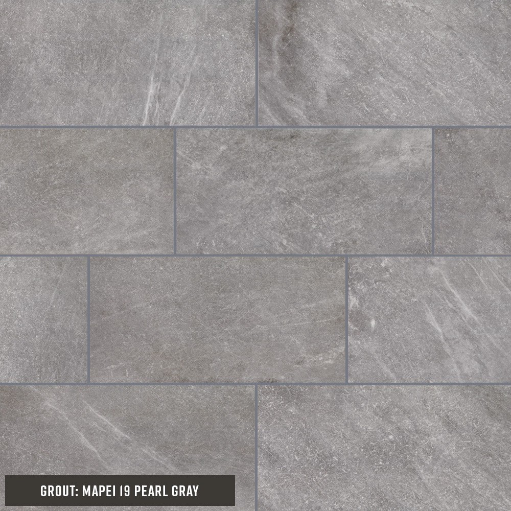 slide 1 of 6, STAINMASTER Harbor Gray 12-in x 24-in Matte Porcelain Floor and Wall Tile ( 1.95-sq ft Piece ), 1 ct