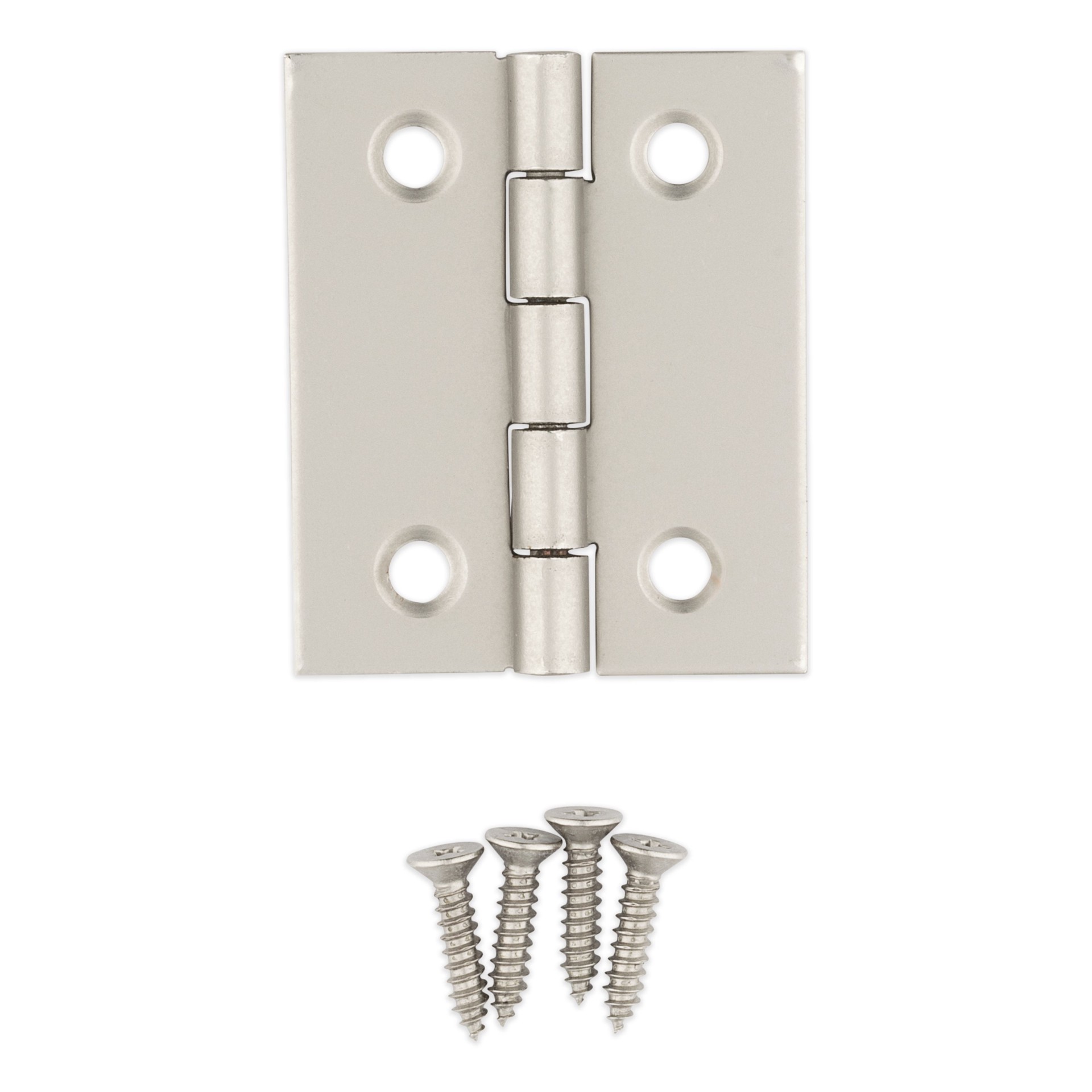 slide 3 of 6, RELIABILT 1-1/2-in H Square Silver Mortise Interior Door Hinge 2 -Pack, 1 ct
