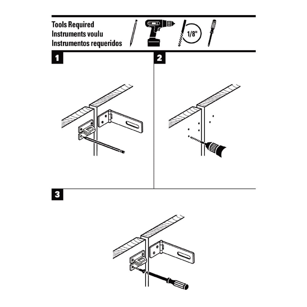 slide 5 of 6, RELIABILT 2-1/2-in Zinc Safety hasp, 1 ct