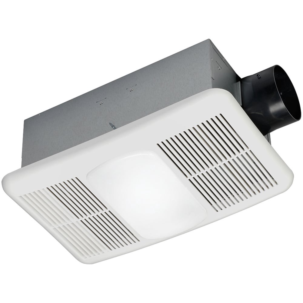 slide 1 of 6, Utilitech 1.5-Sone 80-CFM White Lighted Bathroom Fan and Heater, 1 ct