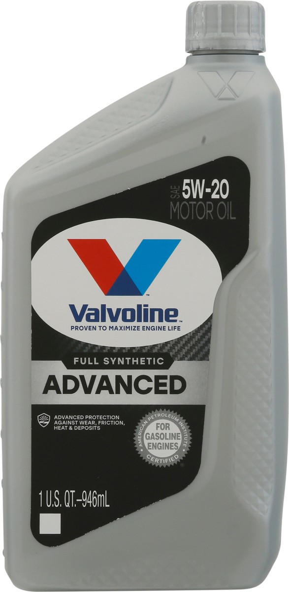 slide 5 of 9, Valvoline Advanced Full Synthetic SAE 5W-20 Motor Oil 1 QT, 1 ct