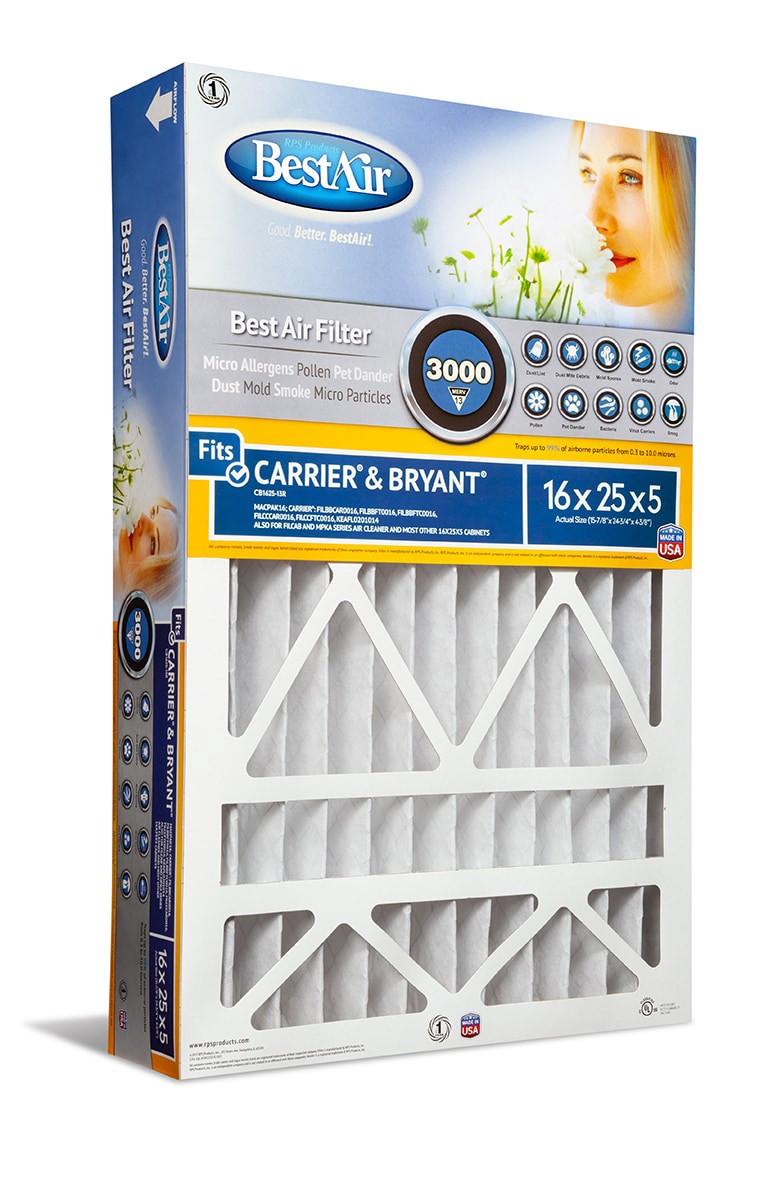 slide 2 of 4, BestAir 16 x 25 x 5 MERV 13 Electrostatic pleated Air Filter, 1 ct