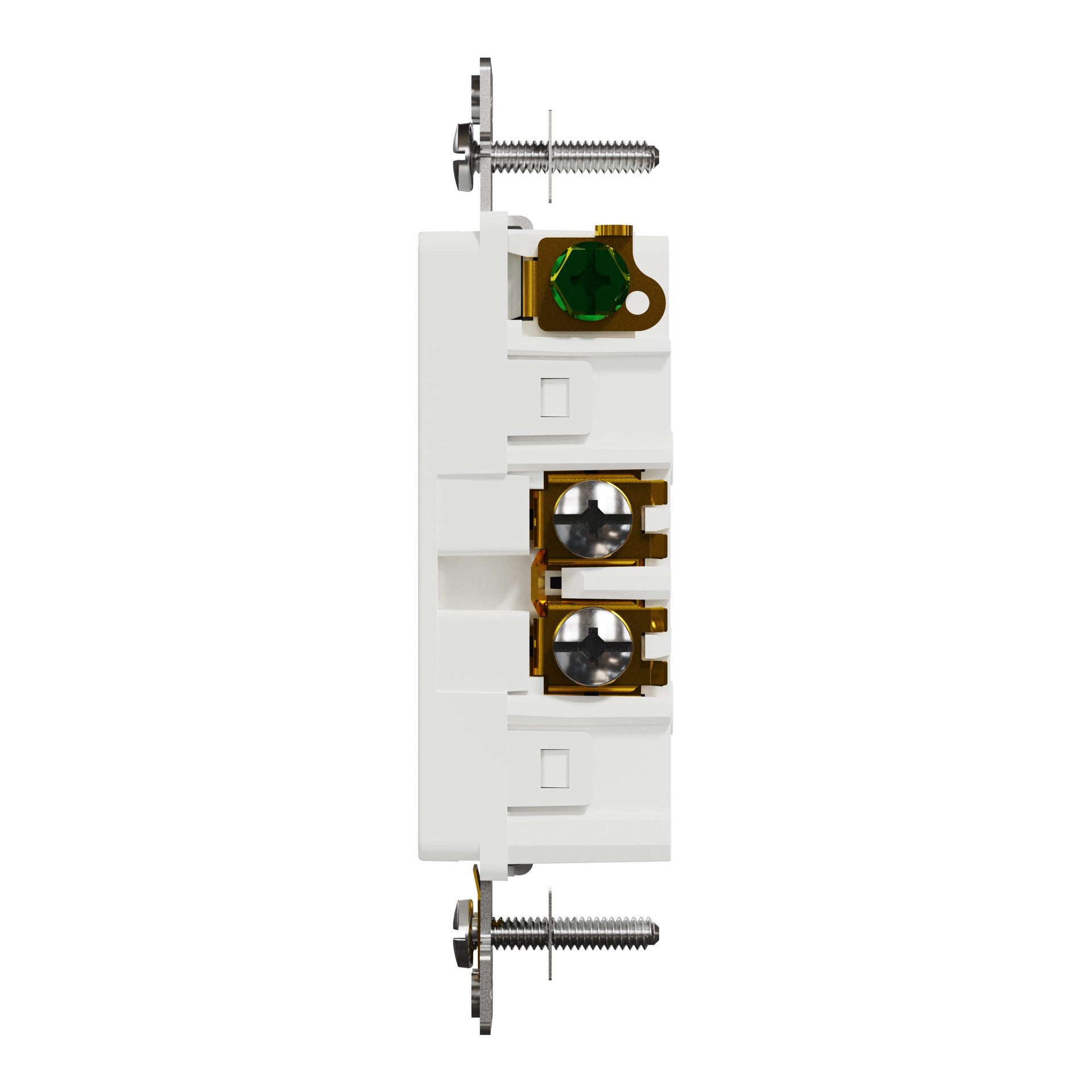 slide 3 of 5, Square D X Series 15 -Amp 125-volt Tamper Resistant Residential Decorator Outlet , Matte White, 1 ct