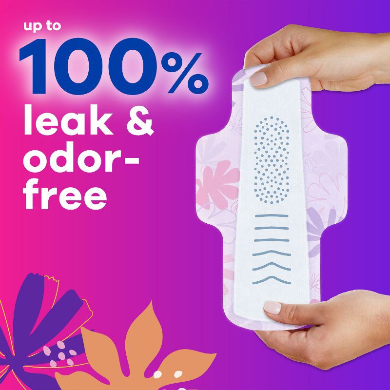 slide 4 of 12, Always Radiant Regular Absorbency Pads with Wings - Scented - Size 1 - 30ct, 1 x 30 ct