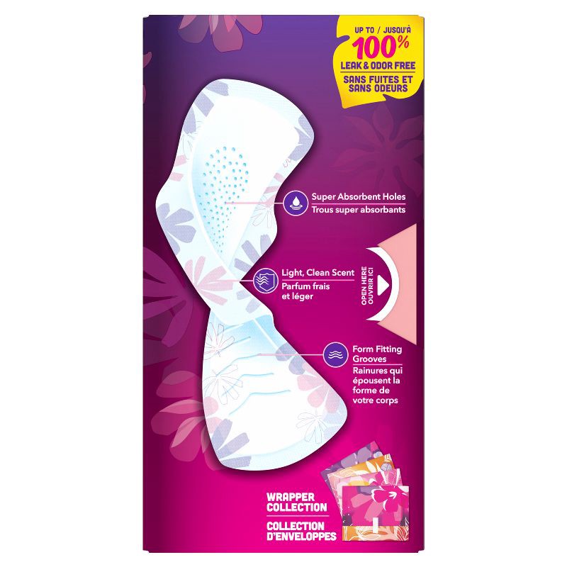 slide 12 of 12, Always Radiant Flex Foam Heavy Flow Absorbency Pads with Wings - Scented - Size 2 - 26ct, 2 x 26 ct