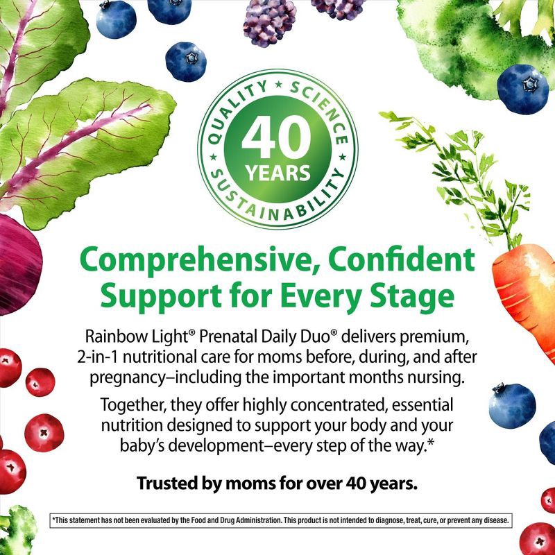slide 5 of 14, Rainbow Light Prenatal Daily Duo Multivitamin Dietary Supplement Tablets and Softgels - 60ct, 60 ct