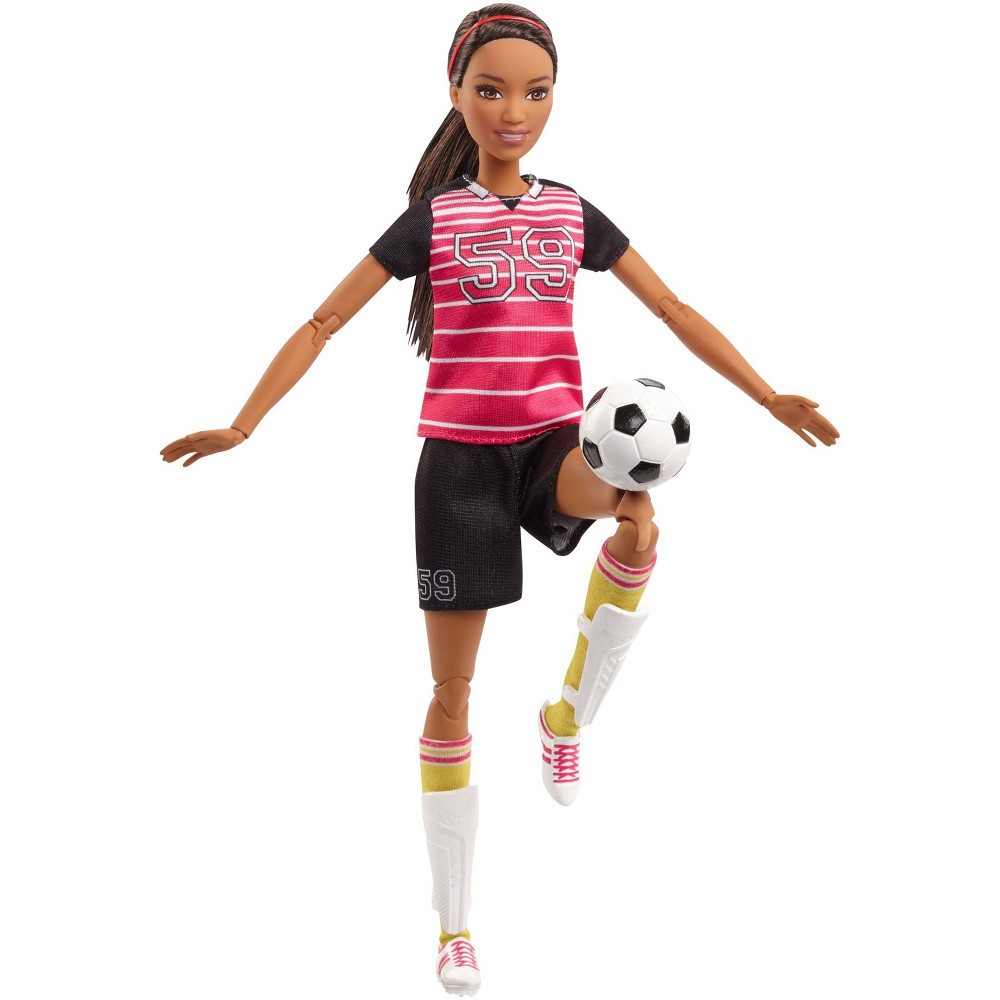 slide 3 of 6, Barbie Made To Move Soccer Player Doll, 1 ct