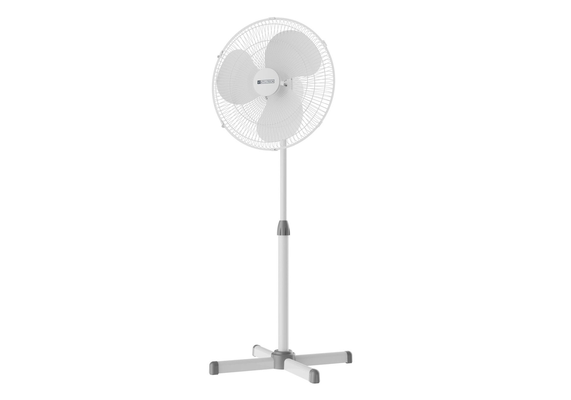 slide 2 of 3, Utilitech 16-in 120-Volt 3-Speed Indoor White Oscillating Pedestal Fan, 1 ct