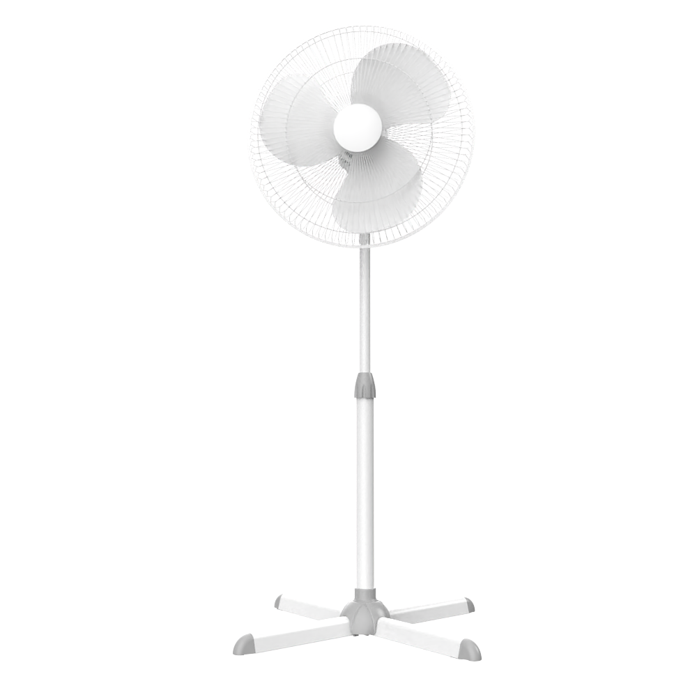 slide 1 of 3, Utilitech 16-in 120-Volt 3-Speed Indoor White Oscillating Pedestal Fan, 1 ct