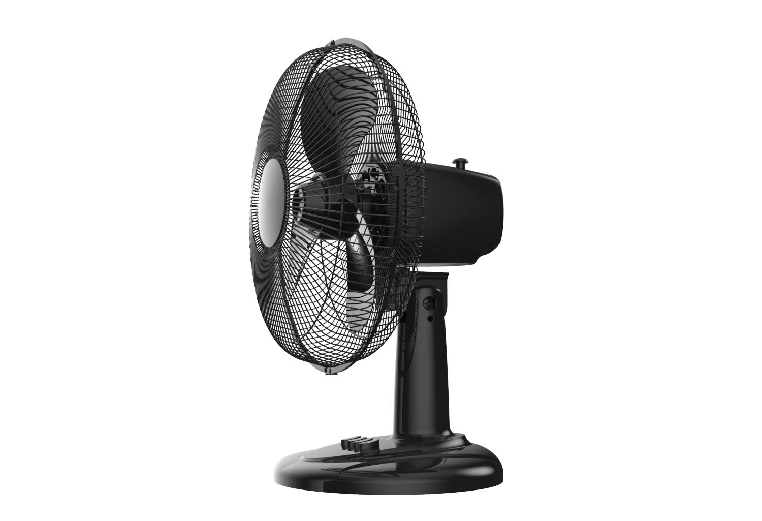 slide 2 of 6, Utilitech 12-in 120-Volt 3-Speed Indoor Black Oscillating Desk Fan, 1 ct