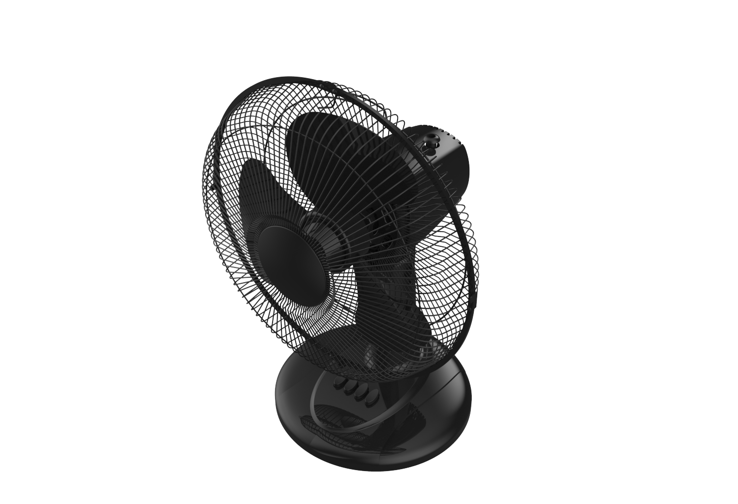 slide 5 of 6, Utilitech 12-in 120-Volt 3-Speed Indoor Black Oscillating Desk Fan, 1 ct
